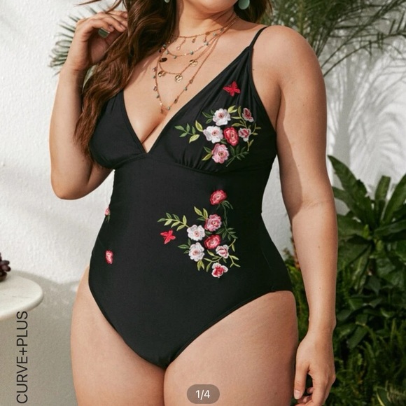 Shein Swimsuit, 4X, Black/Pink 🏊♀️ - Picture 5 of 6